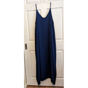 City Chic Womens 22 Navy V-Neck Sleeveless Stretch Fabric Maxi Dress New